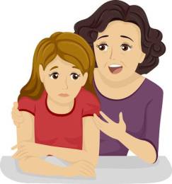 35845361-彼女の-10-代の娘にいくつかのアドバイスを与える母の図