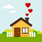 Love heart house